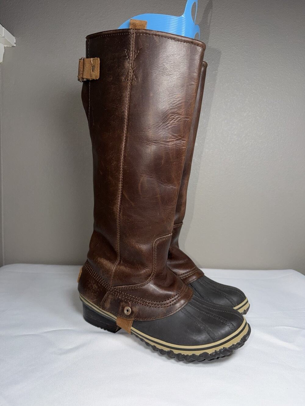 SOREL SLIMPACK Women’s Tall Equestrian Riding BOOTS Waterproof CHESTNUT 9